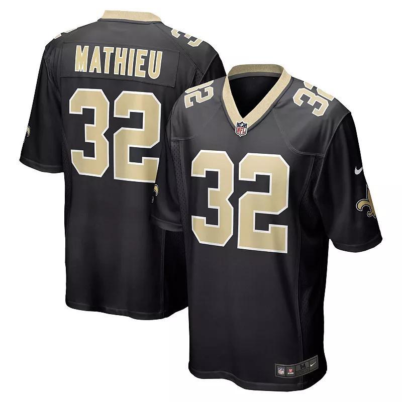 Mens Nike Tyrann Mathieu Black New Orleans Saints Game Jersey - Black Product Image