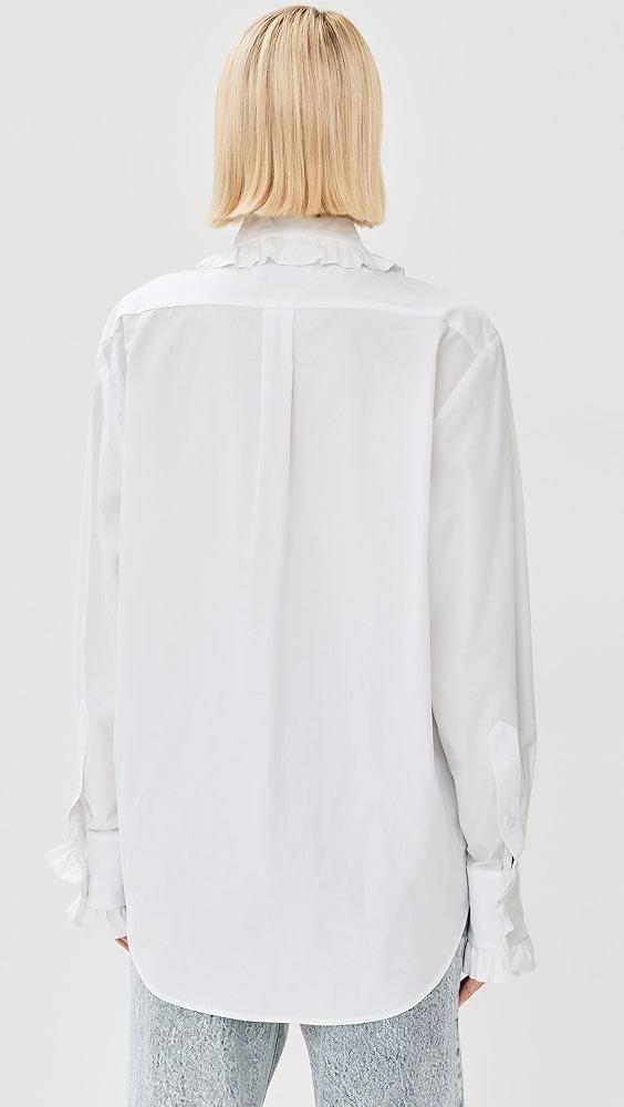 Tanner Fletcher Pippa Ruffle Button Down Shirt | Shopbop Product Image