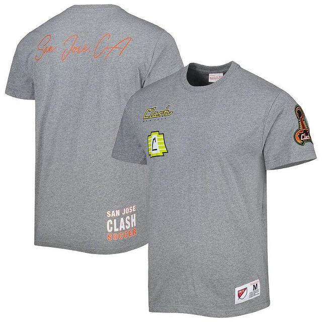 Mens Mitchell & Ness Gray San Jose Earthquakes City Tee Product Image