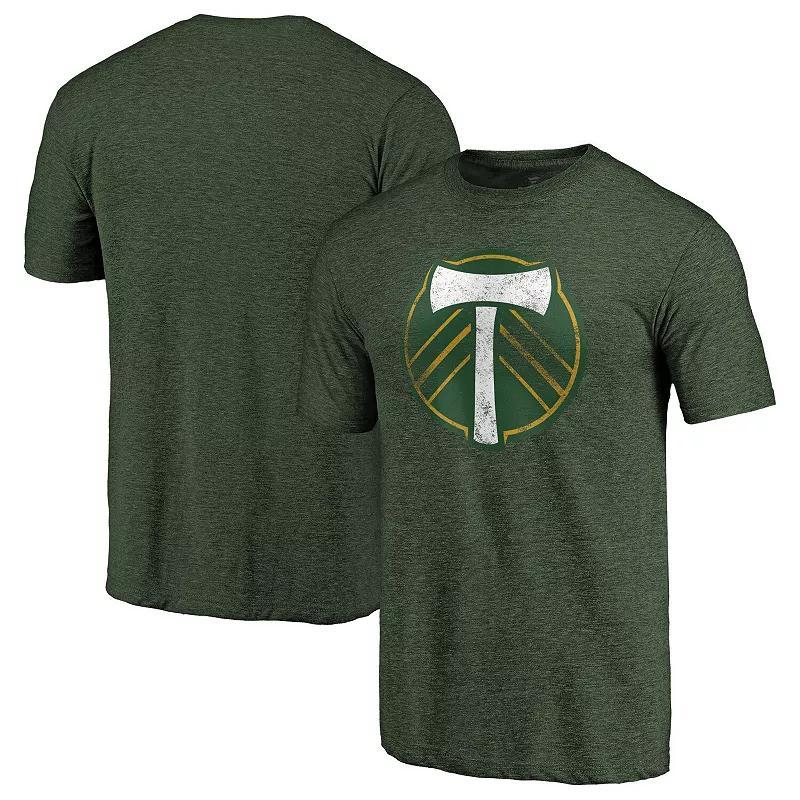 Fanatics Mens Green Portland Timbers Distressed Primary Logo Tri-Blend T-Shirt Product Image