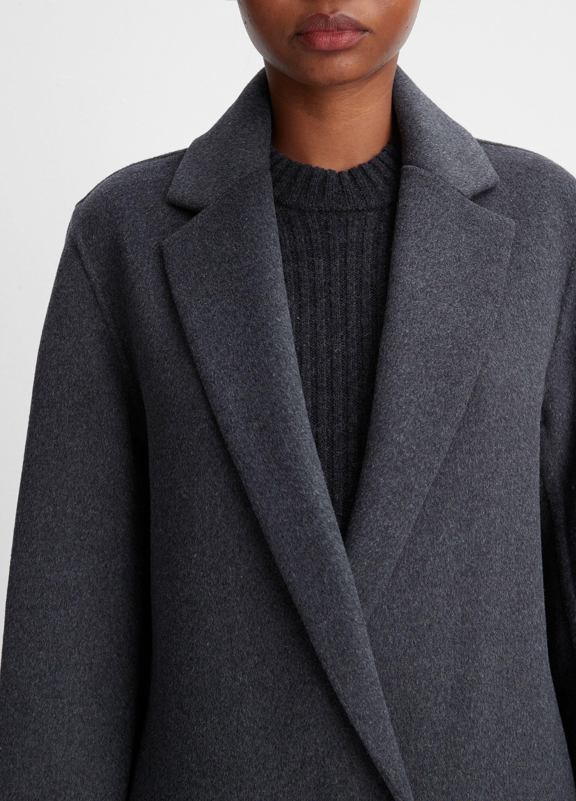 Classic Wool-Blend Straight Coat Product Image