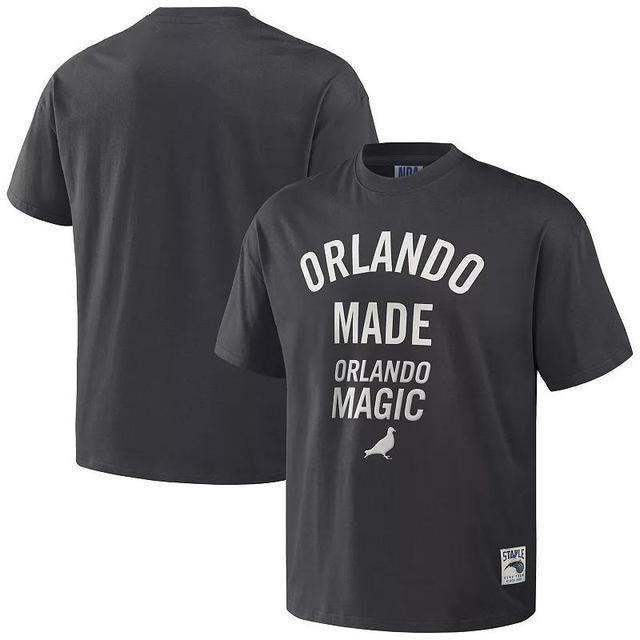 Mens NBA x Staple Anthracite Orlando Magic Heavyweight Oversized T-Shirt Product Image