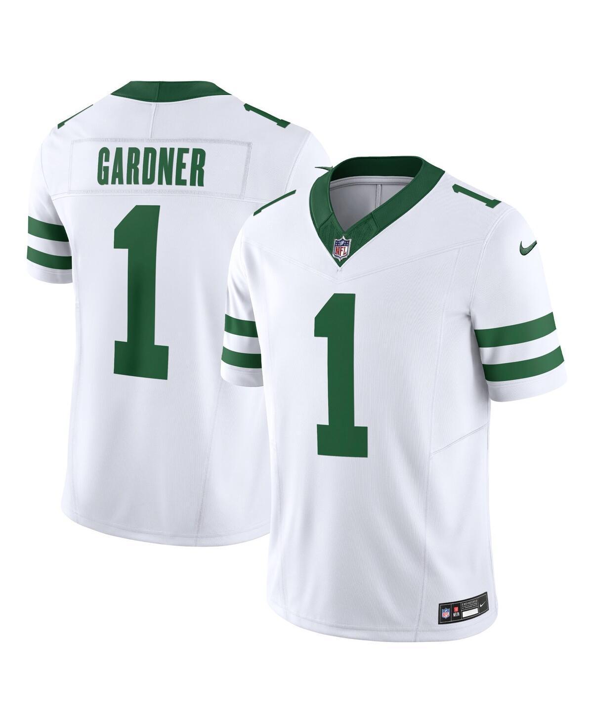 Nike Mens Ahmad Sauce Gardner Legacy New York Jets Vapor F.u.s.e. Limited Jersey - White Product Image