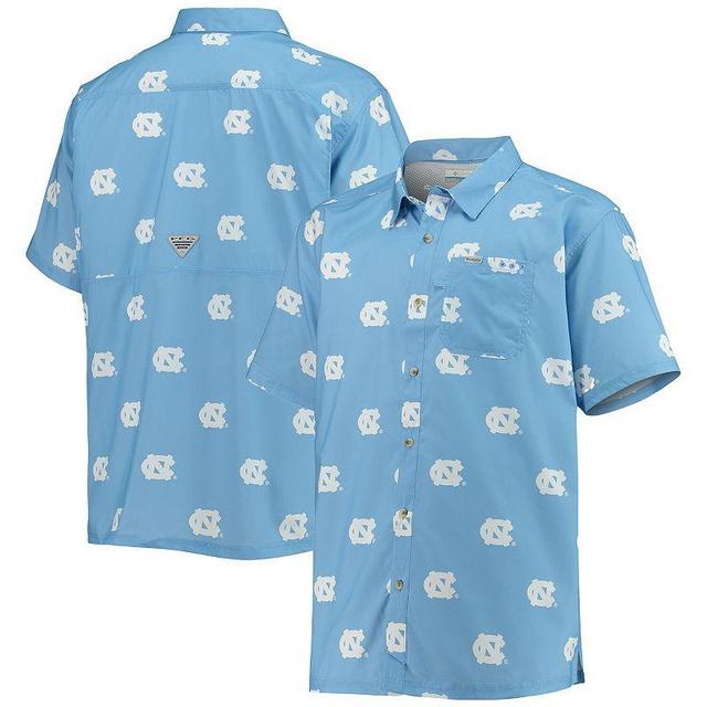 Mens Columbia Carolina Blue North Carolina Tar Heels Super Slack Tide Team Omni-Shade Button-Up Shirt Product Image