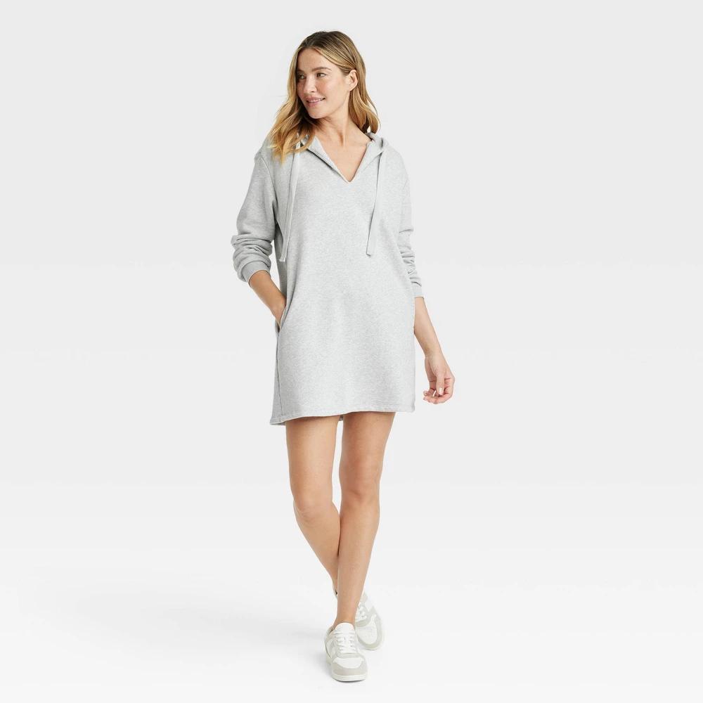 Womens Long Sleeve Mini Fleece Tunic Dress - Universal Thread XL Product Image