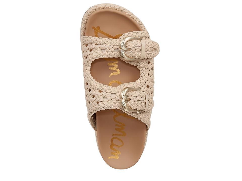 Sam Edelman Reid Buckle Platform Sandal Linen Woven Leather 9.0 Product Image