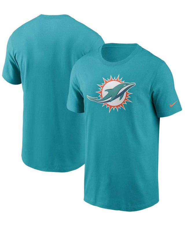 Mens Aqua Miami Dolphins Primary Logo T-shirt Product Image