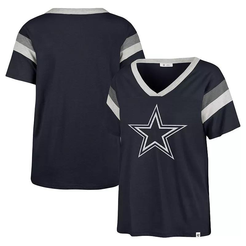 Womens 47 Dallas Cowboys Phoenix V-Neck T-Shirt Blue Product Image