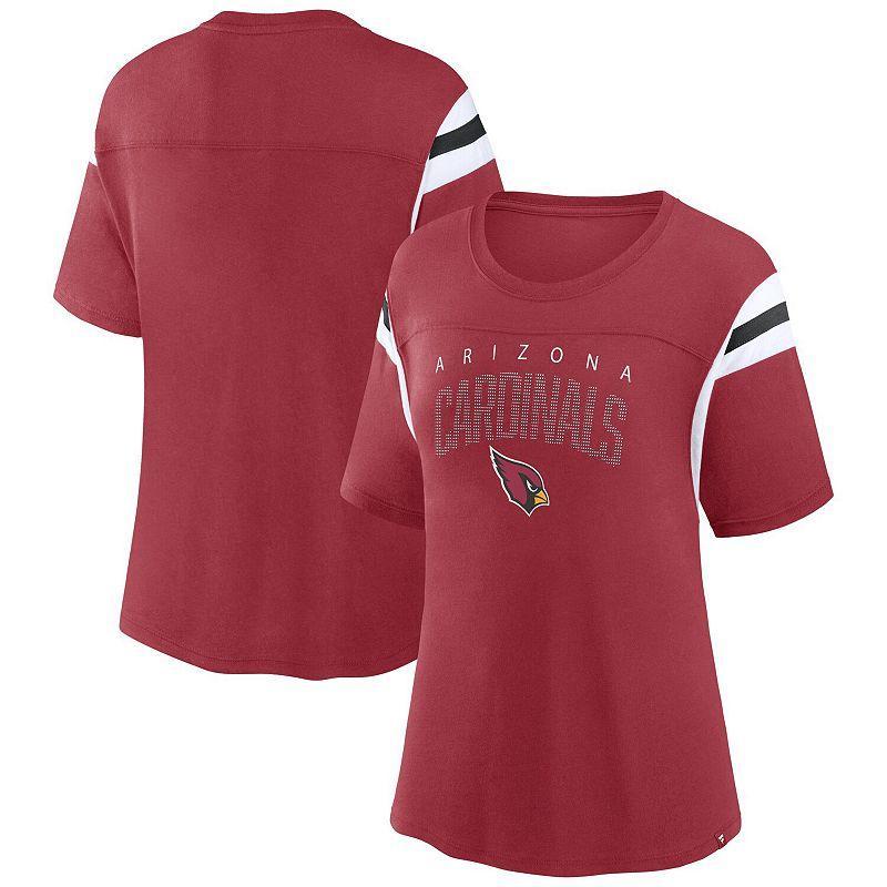 Womens Fanatics Branded Cardinal Arizona Cardinals Classic Rhinestone T-Shirt Product Image