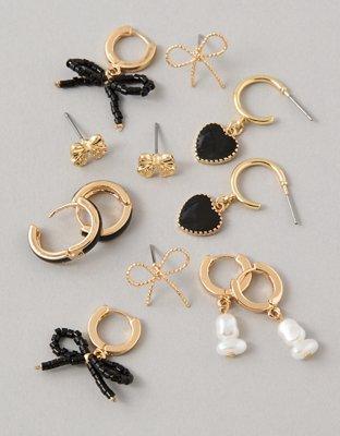 AEO Bow and Pearl Earrings 6-Pack Product Image