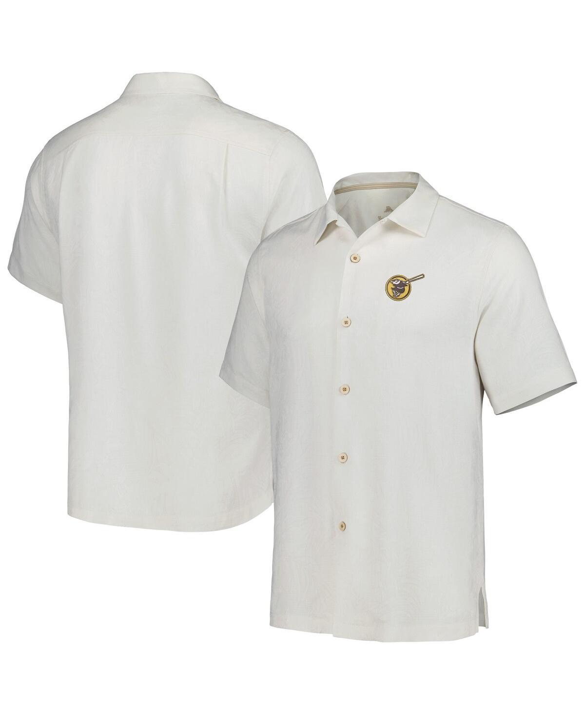 Mens Tommy Bahama White New York Mets Sport Tropic Isles Camp Button-Up Shirt Product Image