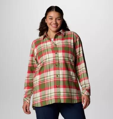 Plus Size Columbia Holly Hideaway Plaid Flannel Shirt, Womens Product Image