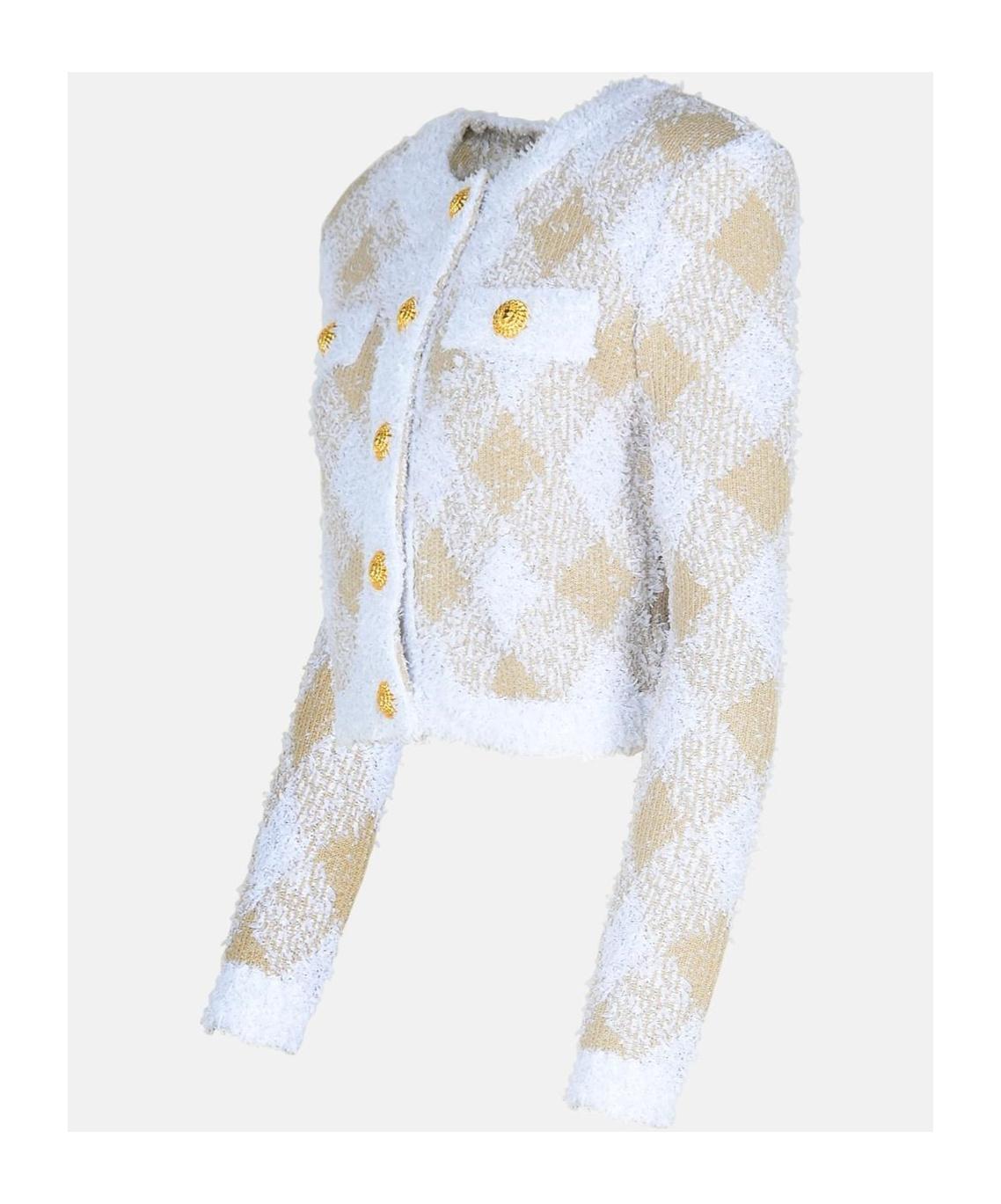 BALMAIN Long-sleeved Casual Jacket In Beige Product Image