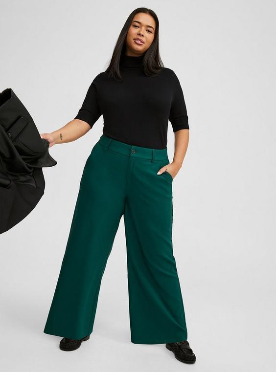 High-Rise Wide-Leg Wide Leg Refined Crepe Pant Product Image