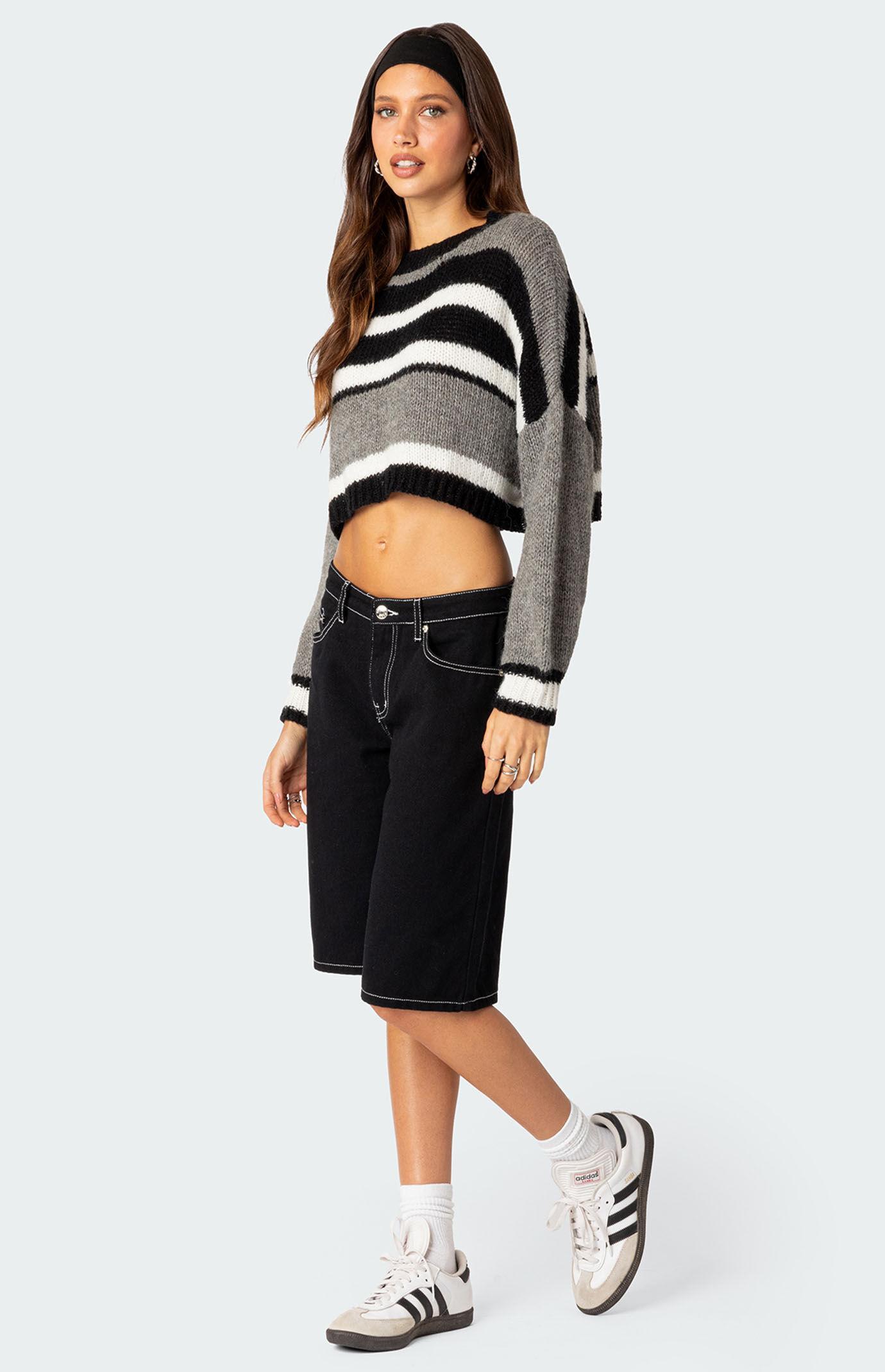 Edikted Womens Don Cropped Sweater - Product Image