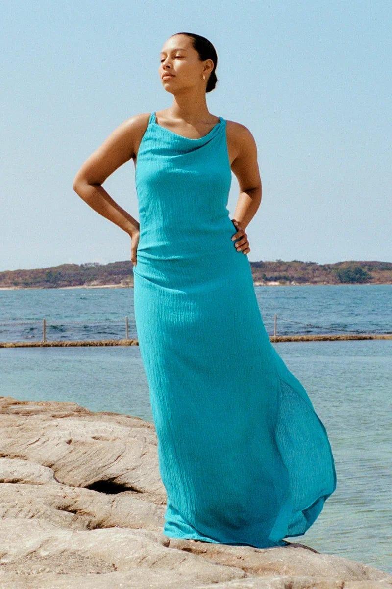 Palermo Maxi Dress Turquoise - Final Sale Product Image