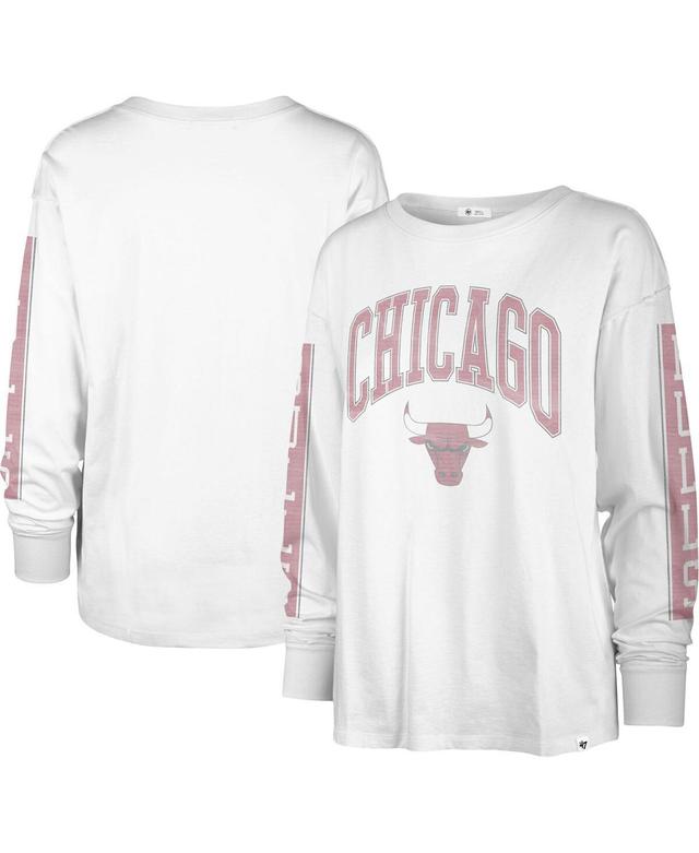 Womens 47 Brand White Chicago Bulls City Edition Soa Long Sleeve T-shirt Product Image