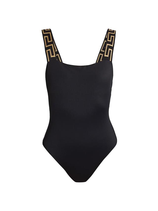 Womens Greca Border One-Piece Swimsuit Product Image