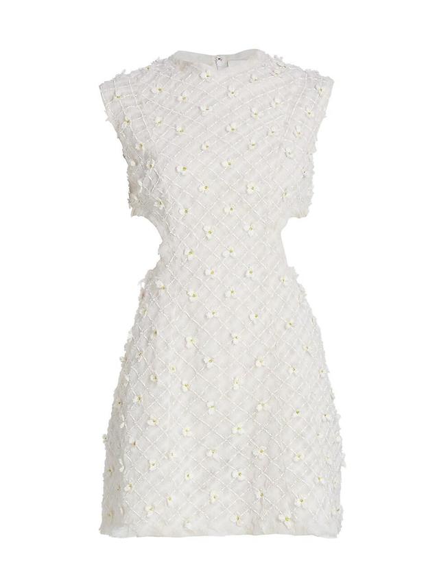 Womens Scent Of Summer Bead & Floral-Embellished Mini-Dress Product Image