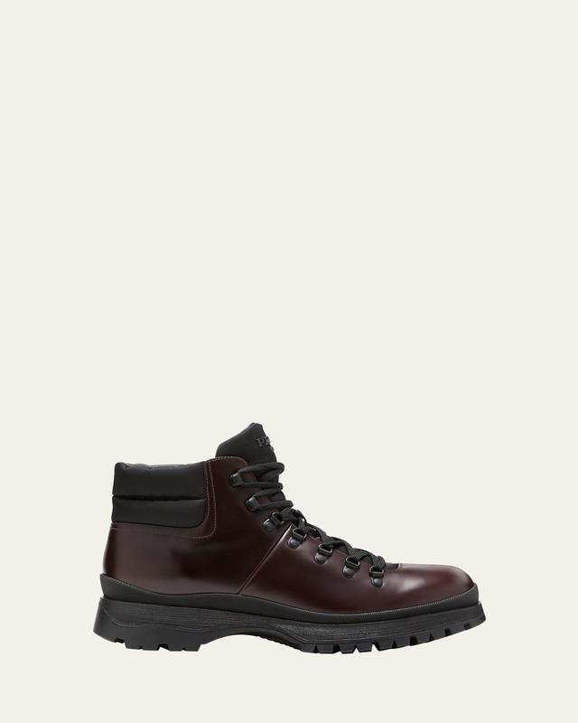 Mens Brucciato Leather Lace-Up Hiking Boots Product Image