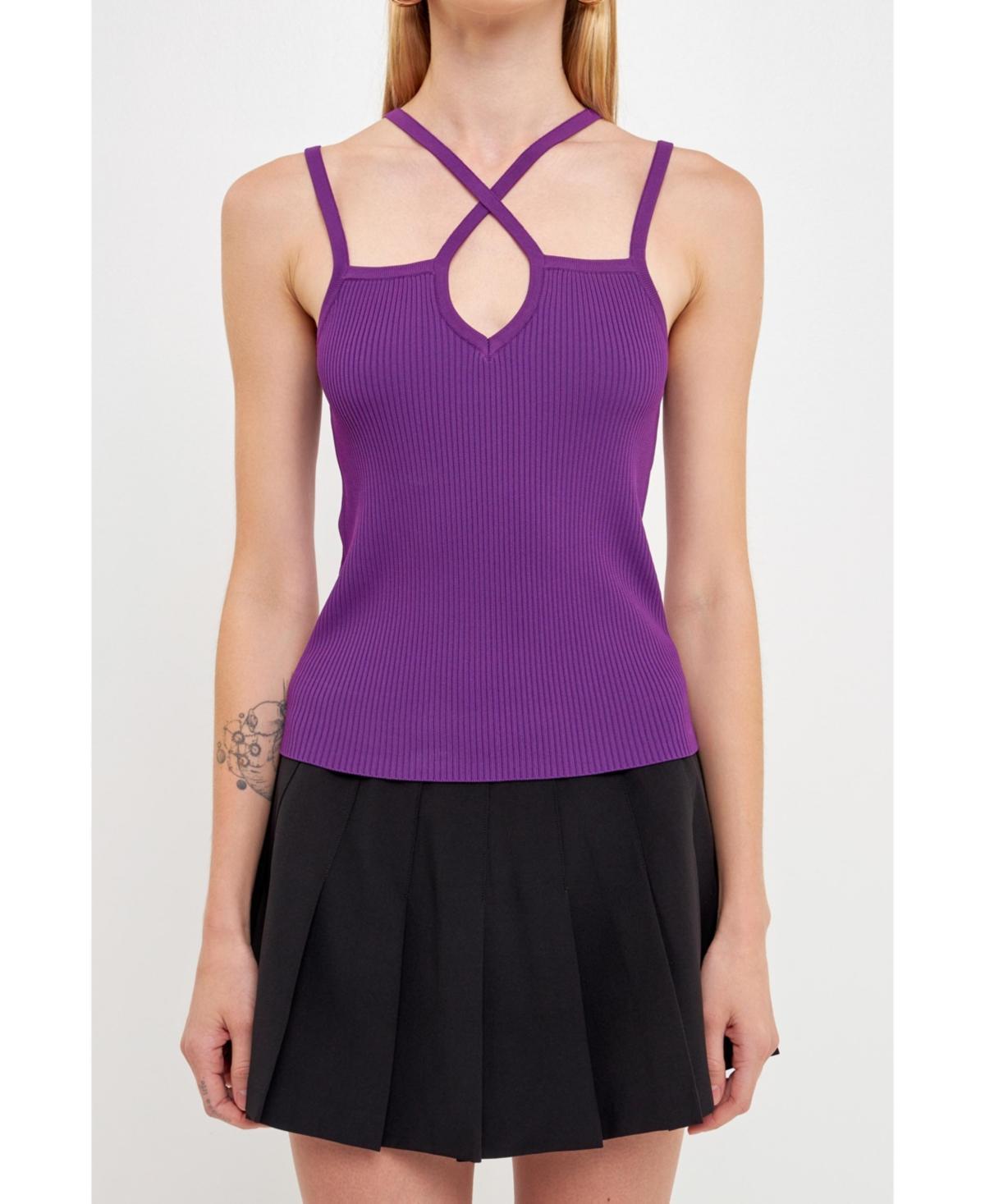 Endless Rose Cross Strap Rib Tank Product Image