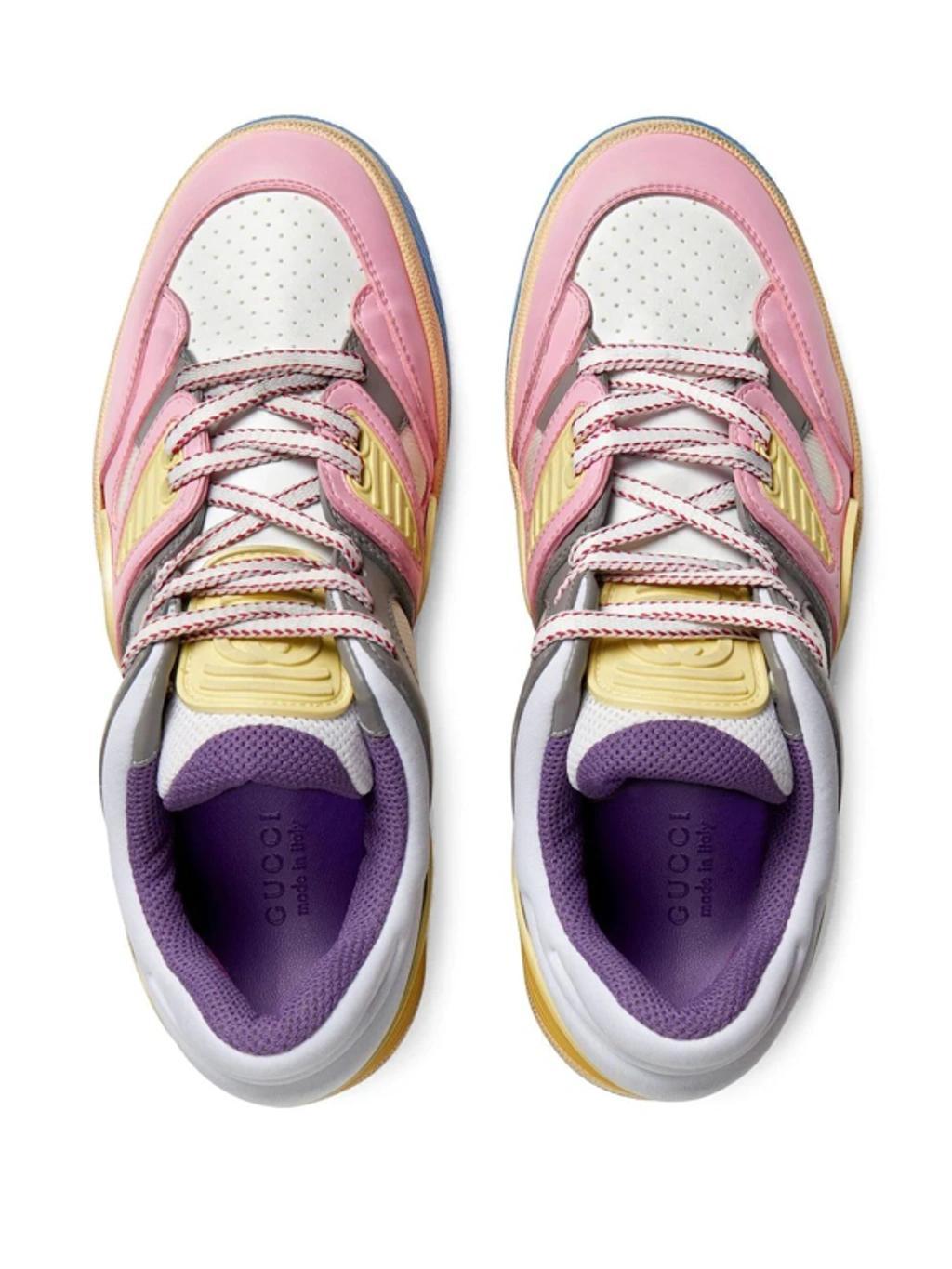 Basket Panelled Sneakers In Pink Product Image