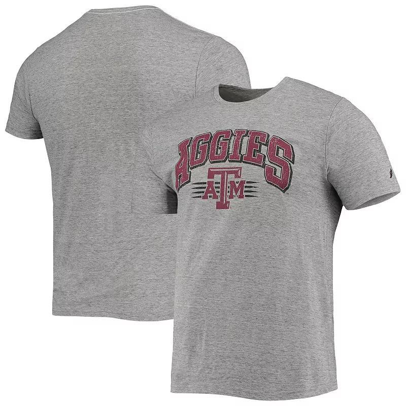 Mens League Collegiate Wear Heathered Gray Texas A&M Aggies Upperclassman Reclaim Recycled Jersey T-Shirt Product Image