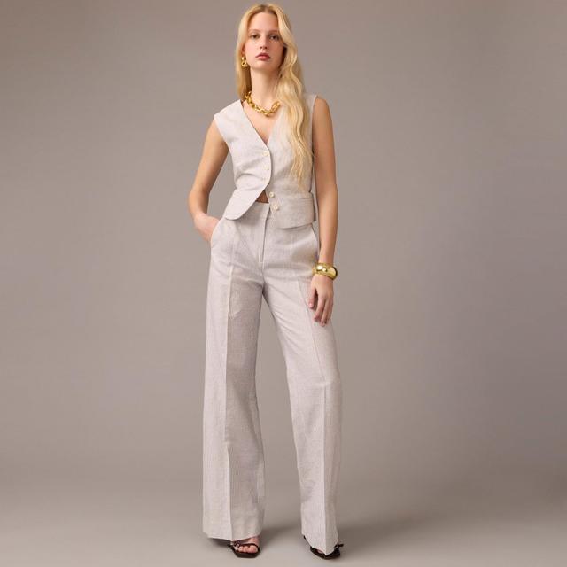 Collection Carolina flare pant in Italian linen blend with Lurex® metallic threads Product Image