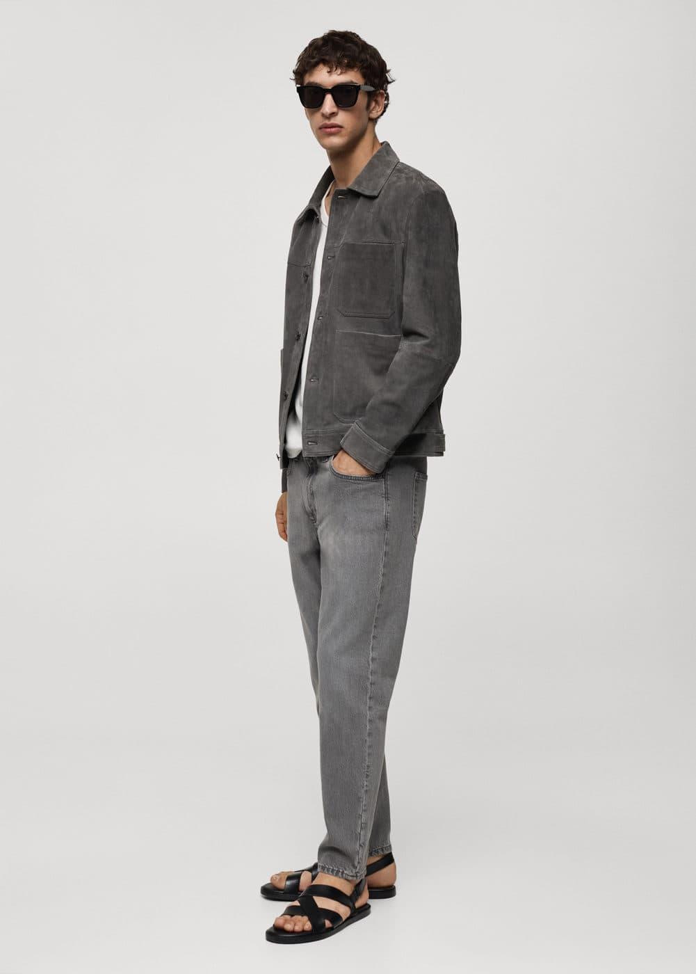 MANGO MAN - Ben tapered cropped jeans denim greyMen Product Image