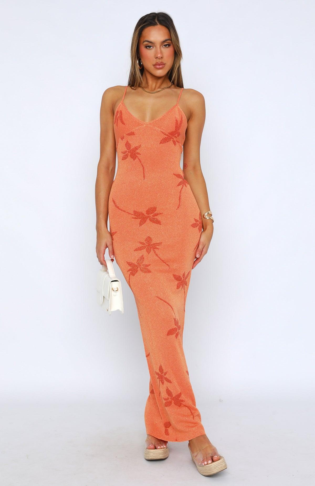 Trust Issues Maxi Dress Orange Product Image