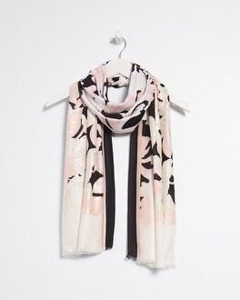 Pink Scroll Floral Scarf Product Image