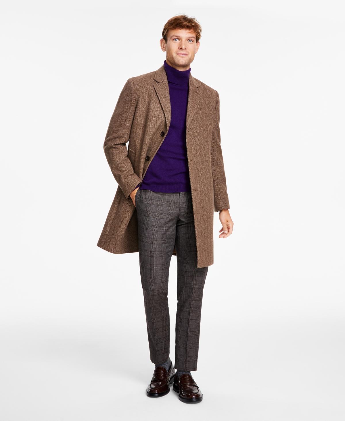 Men's Classic Fit Luxury Wool Cashmere Blend Overcoats Product Image