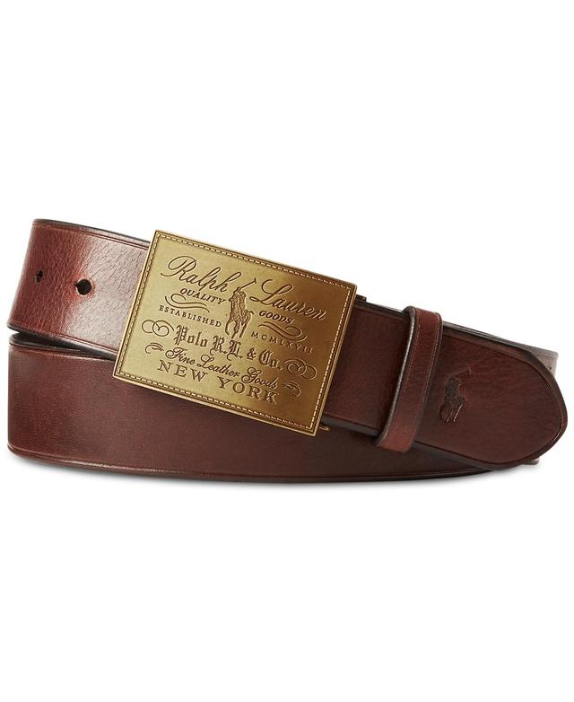 Polo Ralph Lauren Mens Heritage Plaque-Buckle Belt Product Image