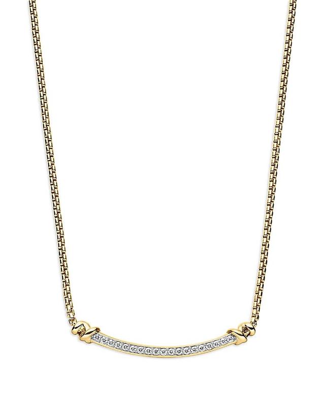 David Yurman Petite Helena Station Necklace in 18K Yellow Gold with Diamonds, 17 Product Image