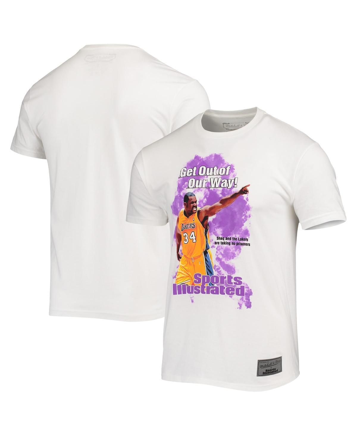 Mens Mitchell & Ness x Sports Illustrated Shaquille ONeal White Los Angeles Lakers Player T-shirt Product Image