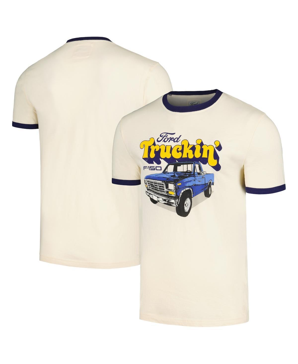 American Needle Mens Cream Ford Bt Ringer T-Shirt Product Image