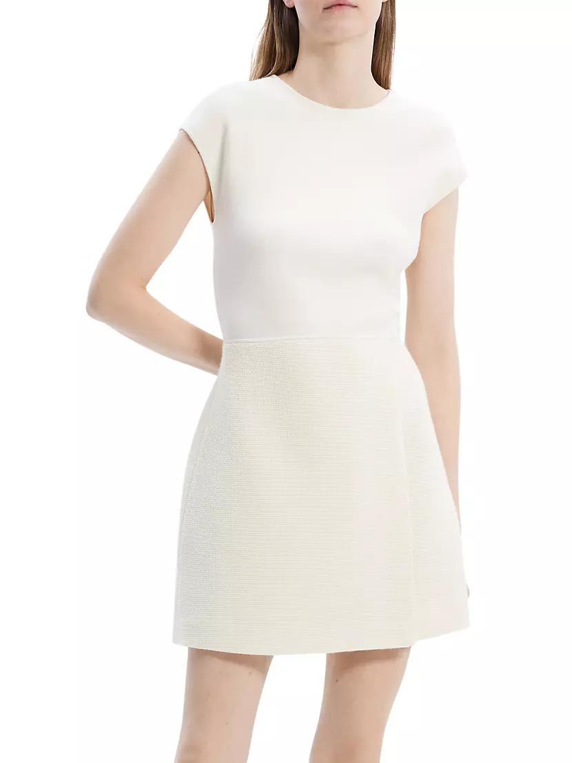 Wrap Skirt Crewneck Minidress Product Image