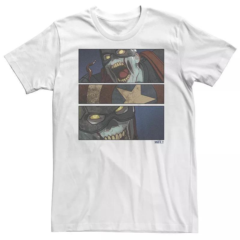 Big & Tall Marvel What If Captain America Zombie Panels Tee, Mens Product Image