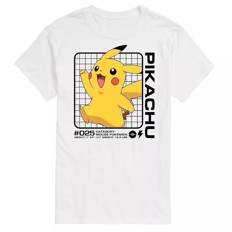 Airwaves Mens Pokemon Pikachu Grid T-shirt Product Image