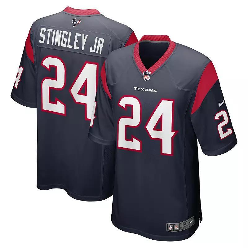 Mens Nike Derek Stingley Jr. Houston Texans 2022 NFL Draft First Round Pick Game Jersey Blue Product Image