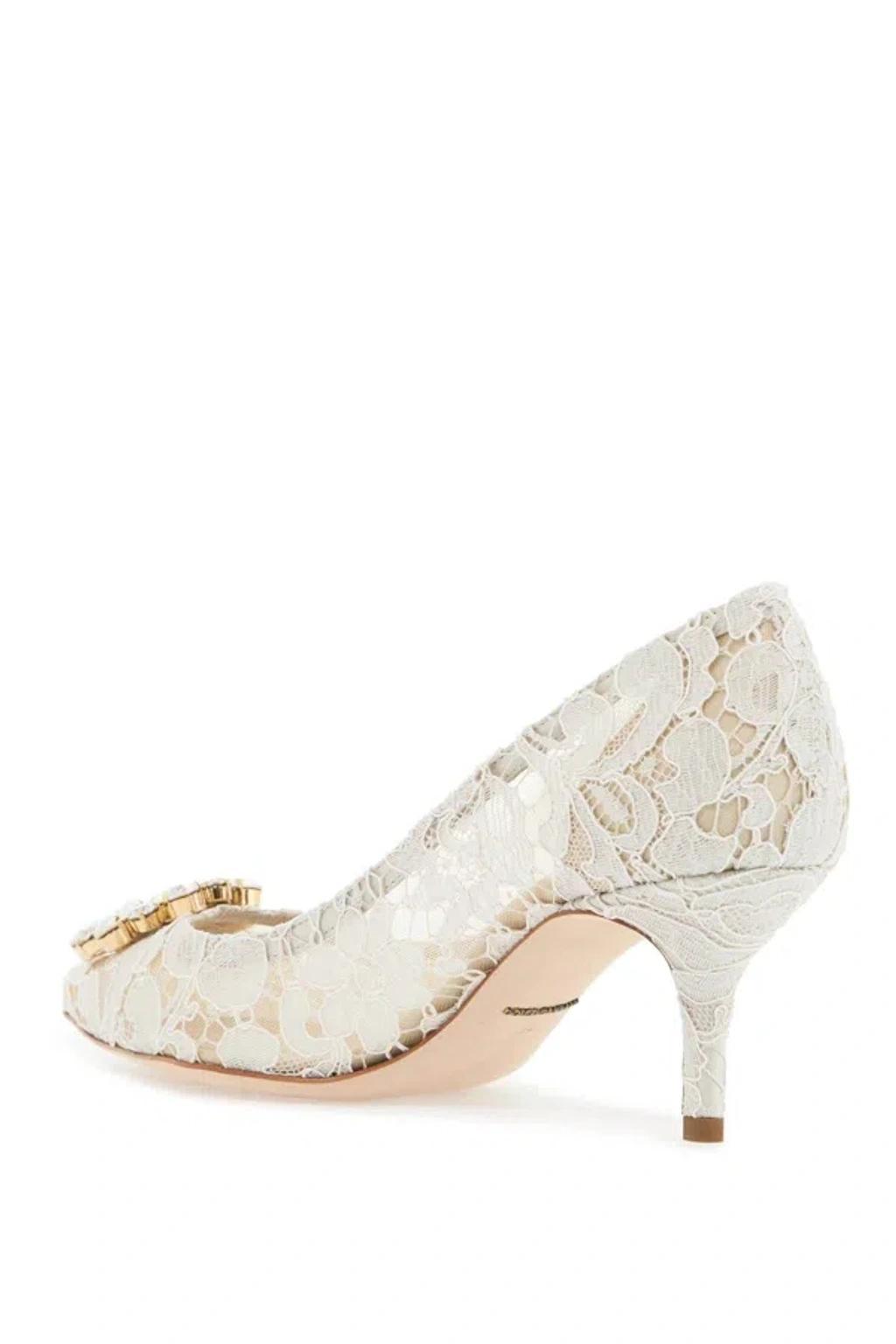 DOLCE & GABBANA Lace Rainbow Pumps In Ice Product Image