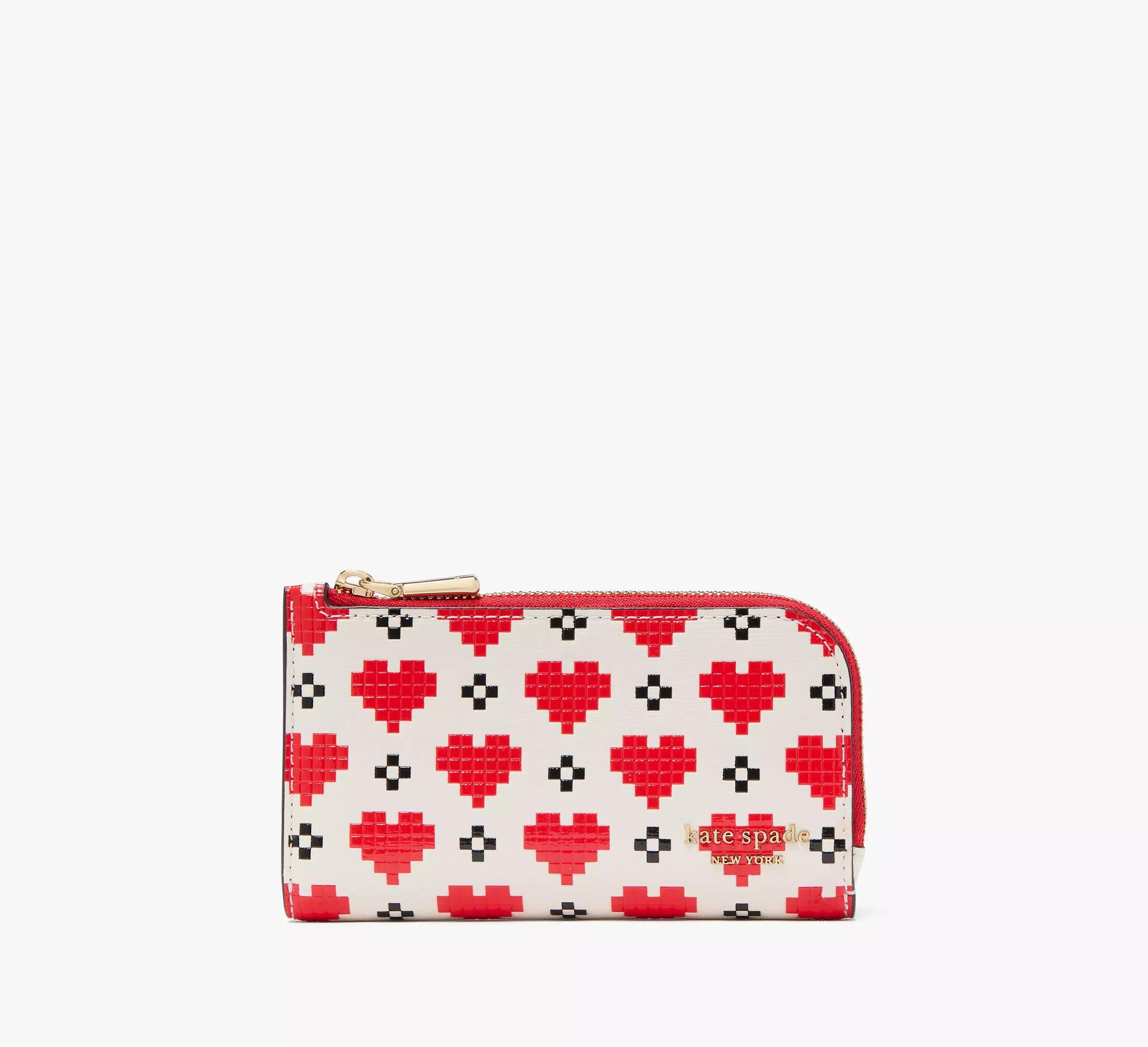 Devin Pixel Hearts Small Slim Bifold Wallet Product Image