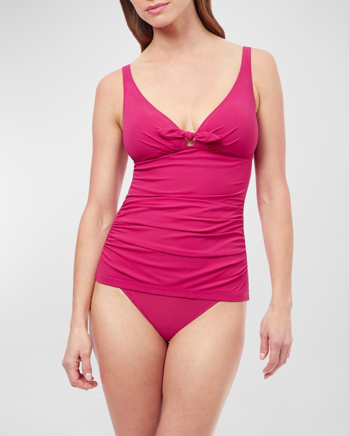 Bow Tie V-Neck Tankini Swim Top Product Image