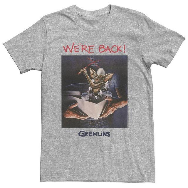 Big & Tall Gremlins Were Back Poster Tee, Mens Athletic Grey Product Image