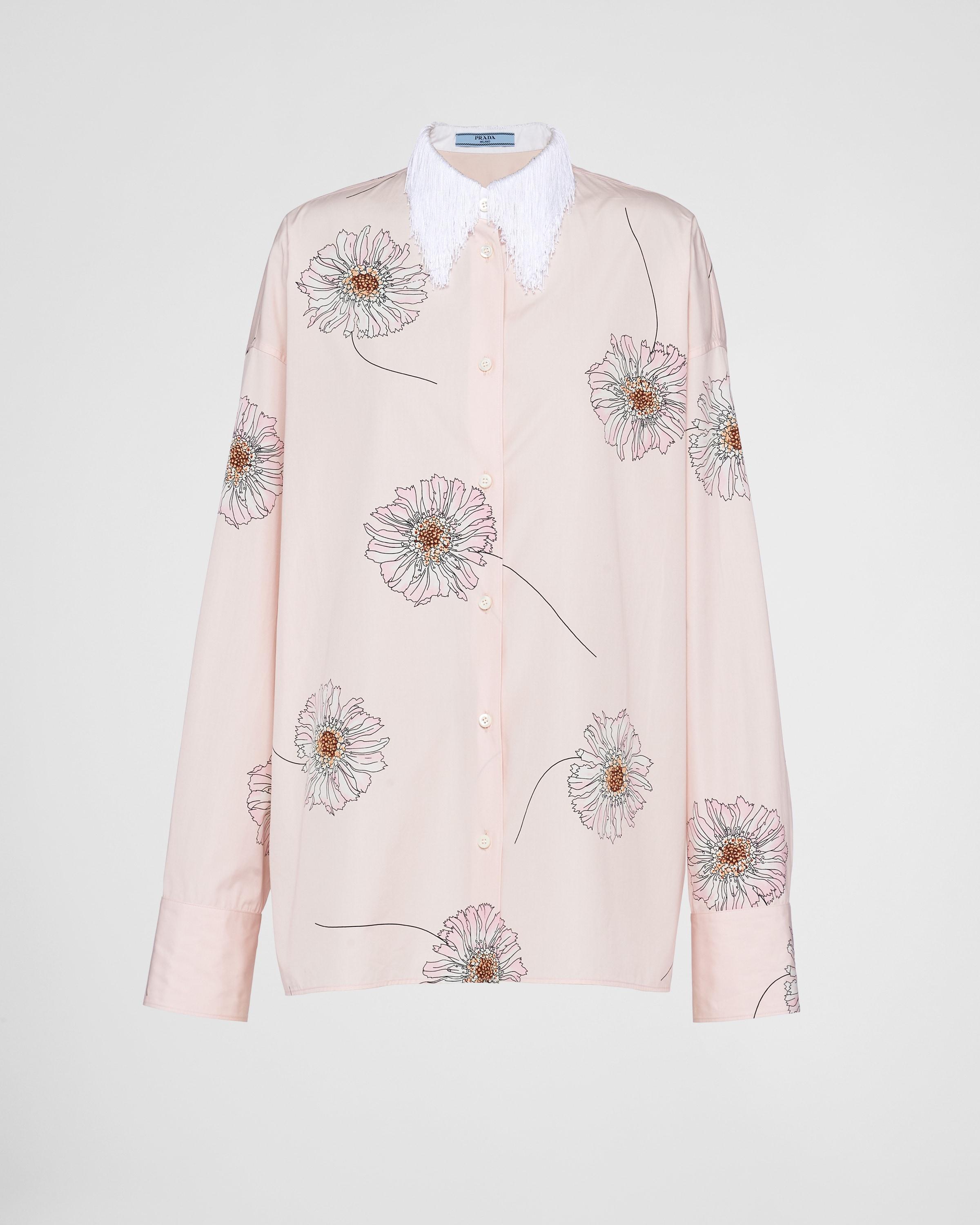 Printed poplin shirt Product Image