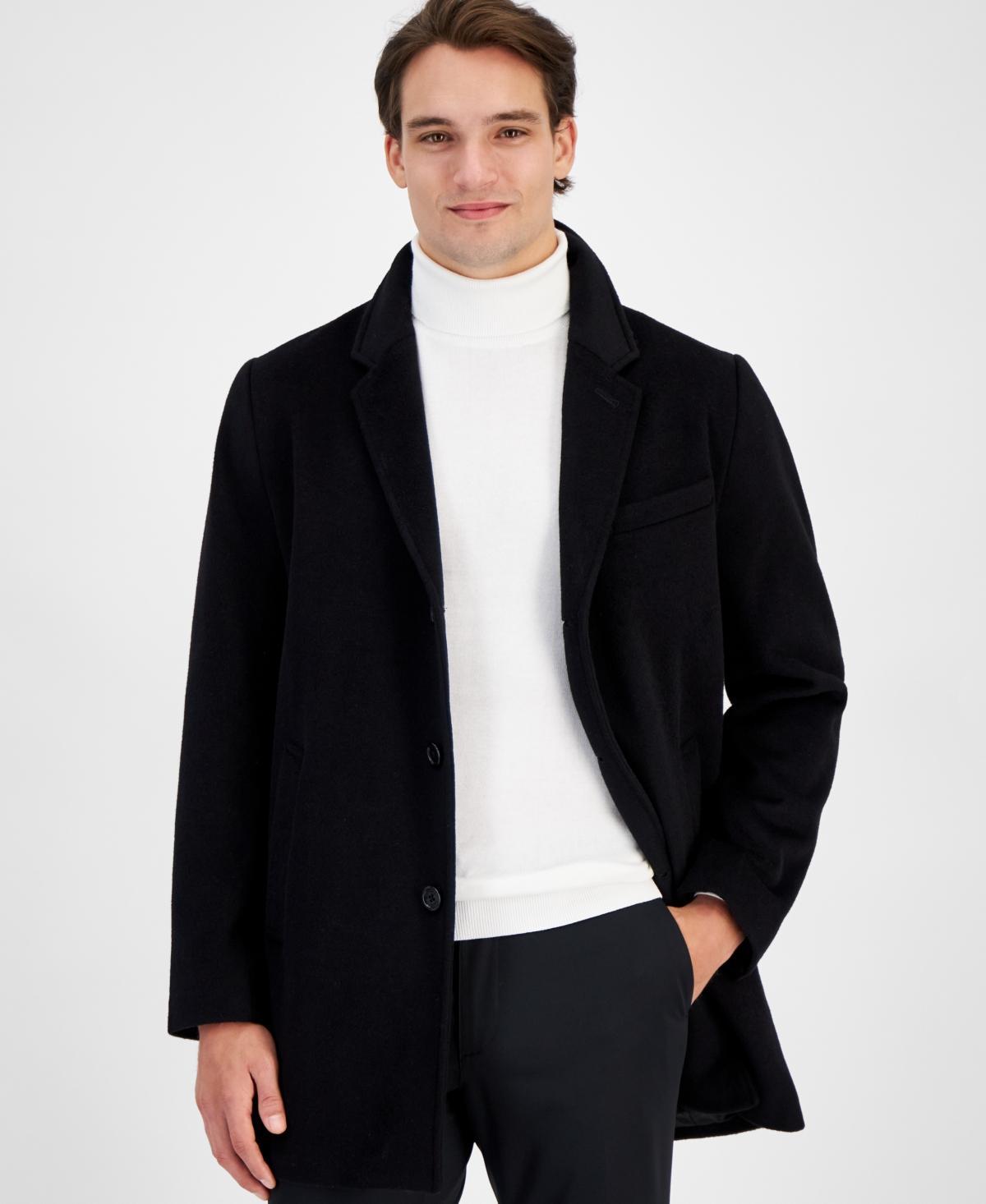 Michael Kors Mens Wool-Blend Car Coat Product Image