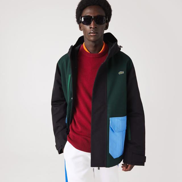 Men's Water-Repellent Colorblock Twill Jacket Product Image