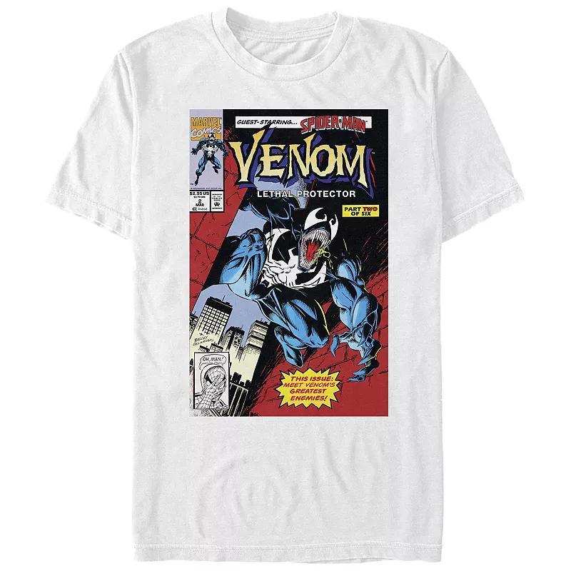 Mens Comfort Colors Marvel Venom Lethal Protector Comic Cover Graphic Tee Product Image