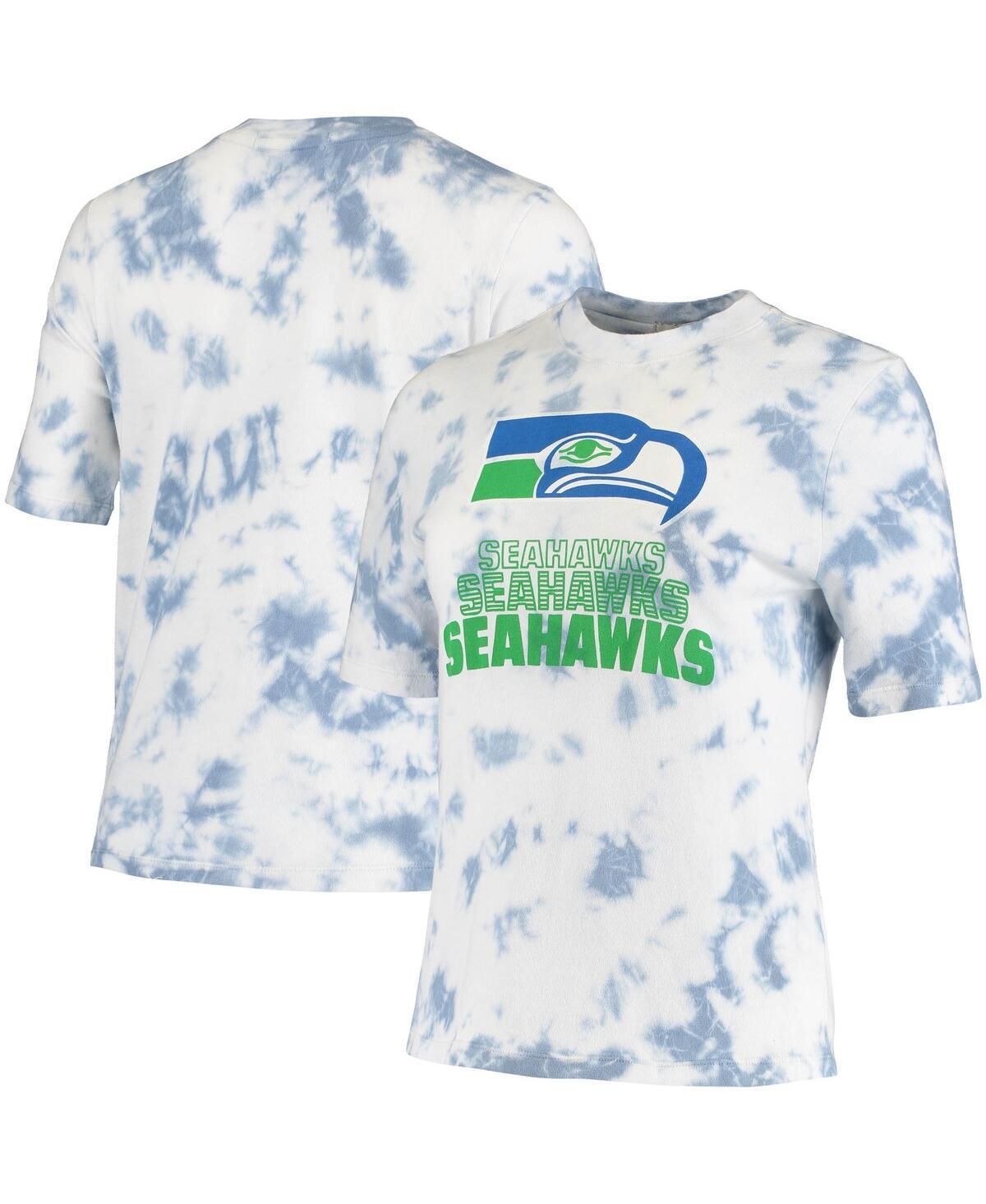 Womens Junk Food Royal Seattle Seahawks Team Spirit Tie-Dye T-Shirt Product Image