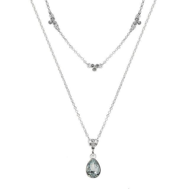 LC Lauren Conrad Double Strand Teardrop Pendant Necklace, Womens, Silver Product Image